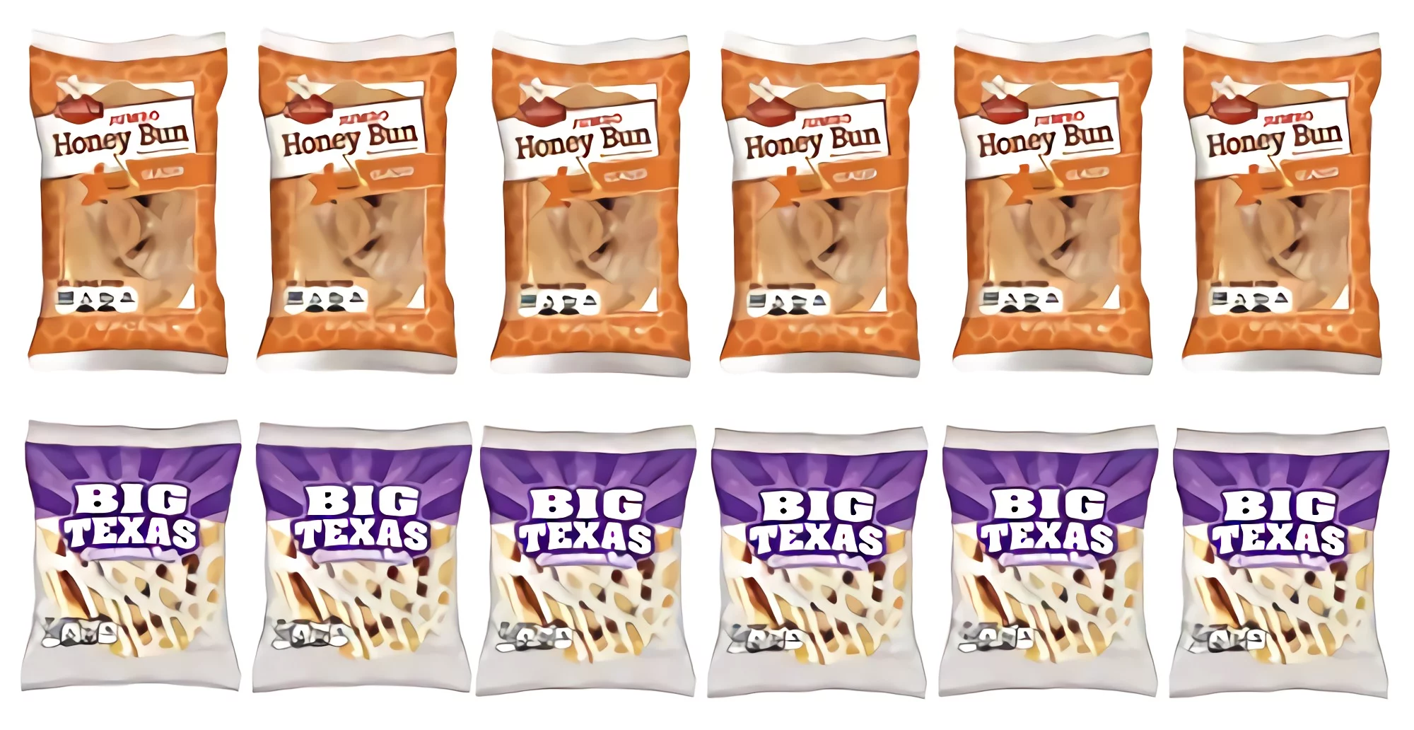 Tribeca Curations | Cloverhill Jumbo Glazed Honey Bun & Big Texas Cinnamon Roll Combo | 12 Pack