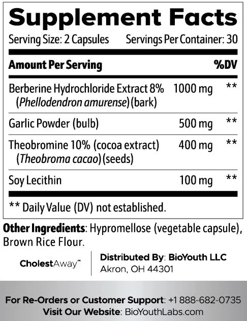 CholestAway™ 100% Natural Cholesterol Supplement