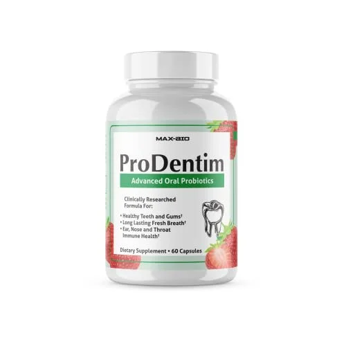 Max-Bio 3 Pack)Prodentim for Gums and Teeth Health Pro Dentim Prodentim Dental Formula Supplement (180 Capsules), 60 Count (Pack of 3), 180.0 Count