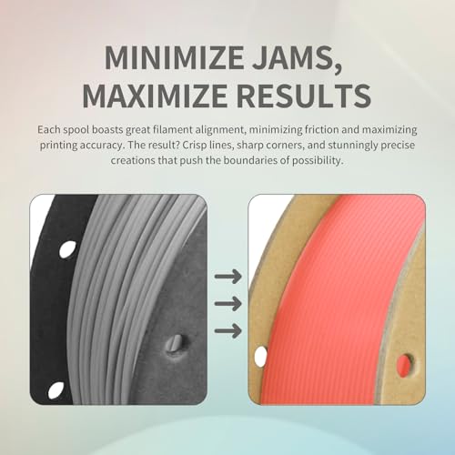 OVERTURE PLA Filament 1.75mm PLA 3D Printer Filament, 2kg Cardboard Spool (4.4lbs), Dimensional Accuracy +/- 0.02mm, Fit Most FDM Printer (Black 2-Pack)