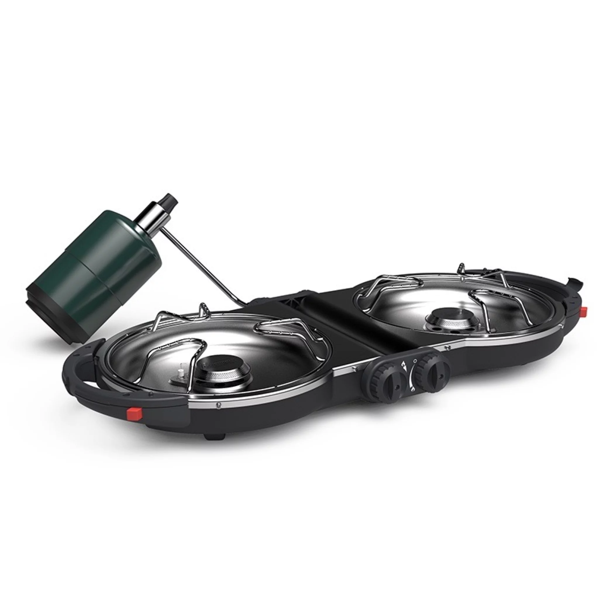 Coleman Fold N Go Propane Portable Camping 2 Burner Stove, Black