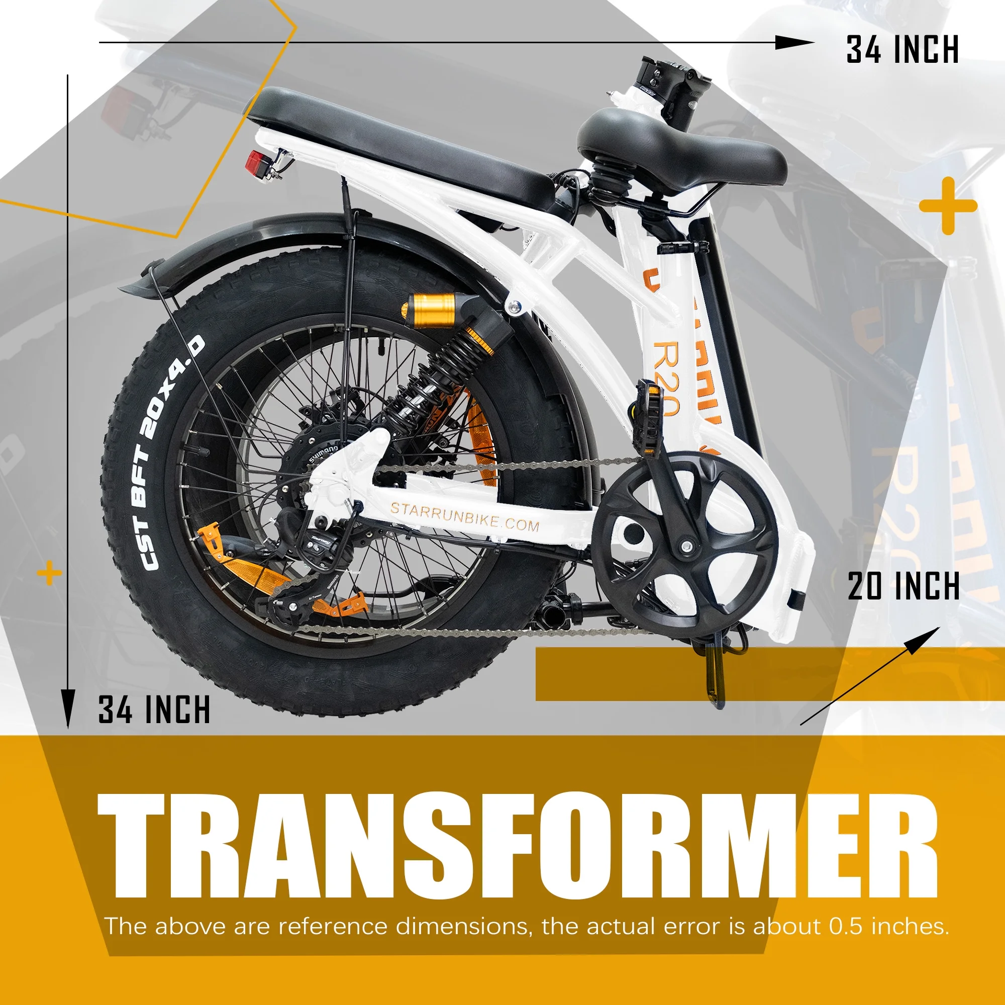Foldable Electric Bike, Up to 20mph & 48V 20AH Removable Battery & Full Suspension Electric Bicycle for Adults, 20''×4.0'' Electric Bike Fat Tire, Step through Ebikes