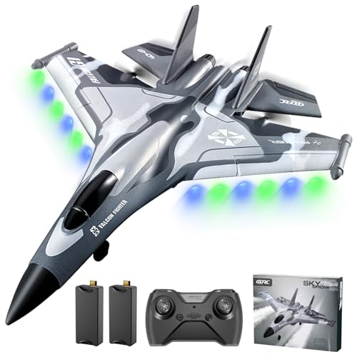 4DRC G1 RC Plane 2.4GHz 4 Channel 6-axis Gyro Stabilizer RTF Glider Aircraft Plane Jet Fighter Toys,Easy to Fly Chritsmas Gift Fighter Aircraft for Adults Kids Beginners Boys,2 Battery