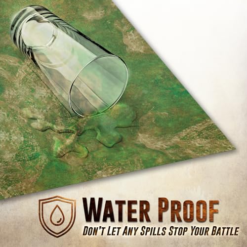 Battle Game Mat - 48x48 - Dungeons Tabletop Dragons Dice Role Playing Map - Wargaming RPG Warfare 40k Flames War - Reusable Miniature Figure Board Games - Warhammer Gaming Vinyl Mat