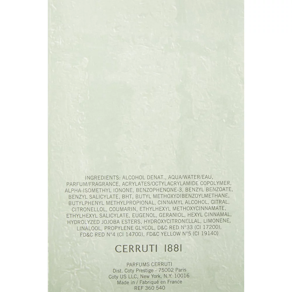 Cerruti 1881 by Nino Cerruti Eau De Toilette Spray for Men 3.4 oz