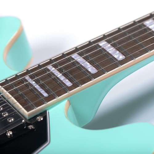 Redid Semi-Hollow Body Electric Guitar RD-100 Jazz Guitar with F-Hole,Maple neck,humbucker Pickups(Brown)