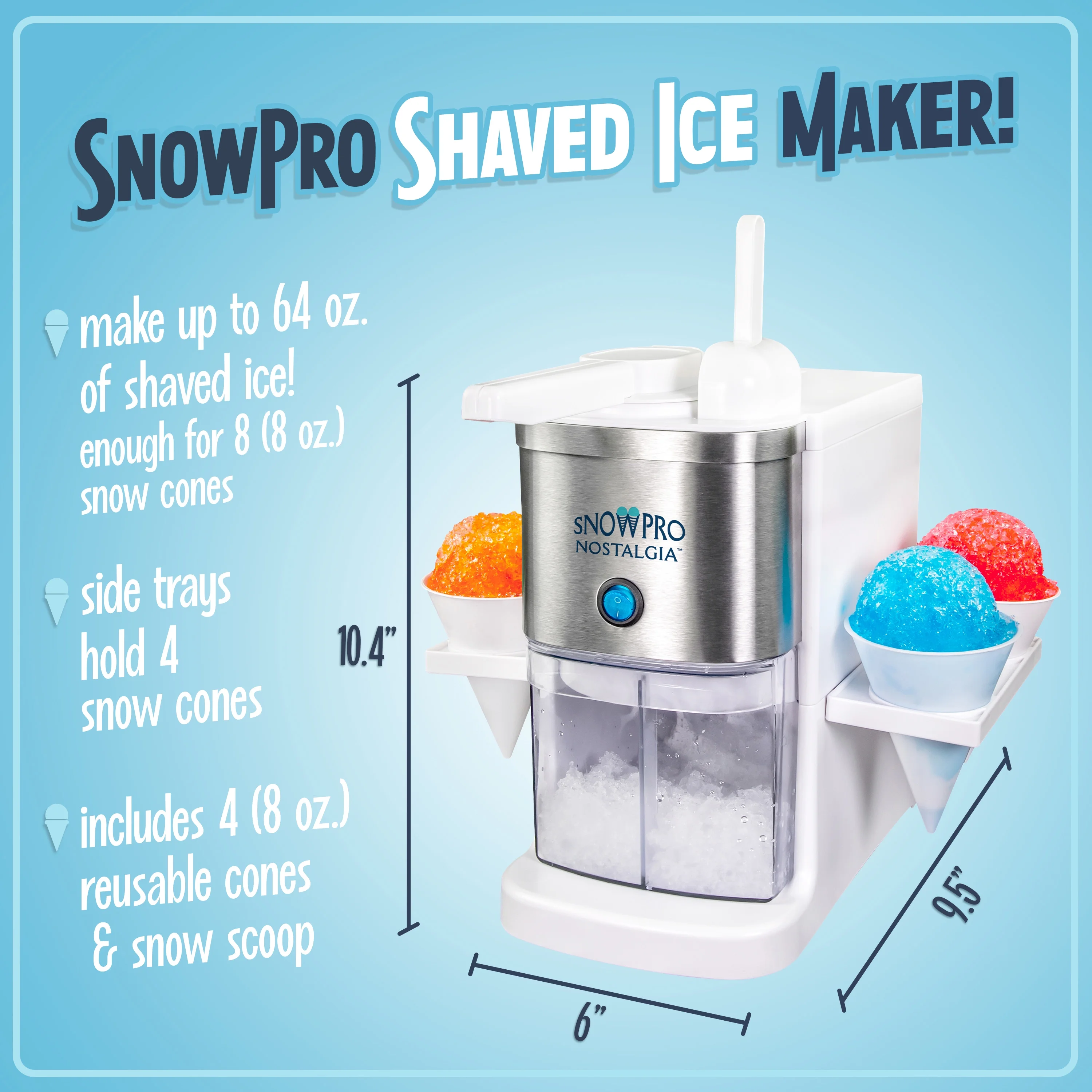 Nostalgia SnowPro Shaved Ice & Snow Cone Maker