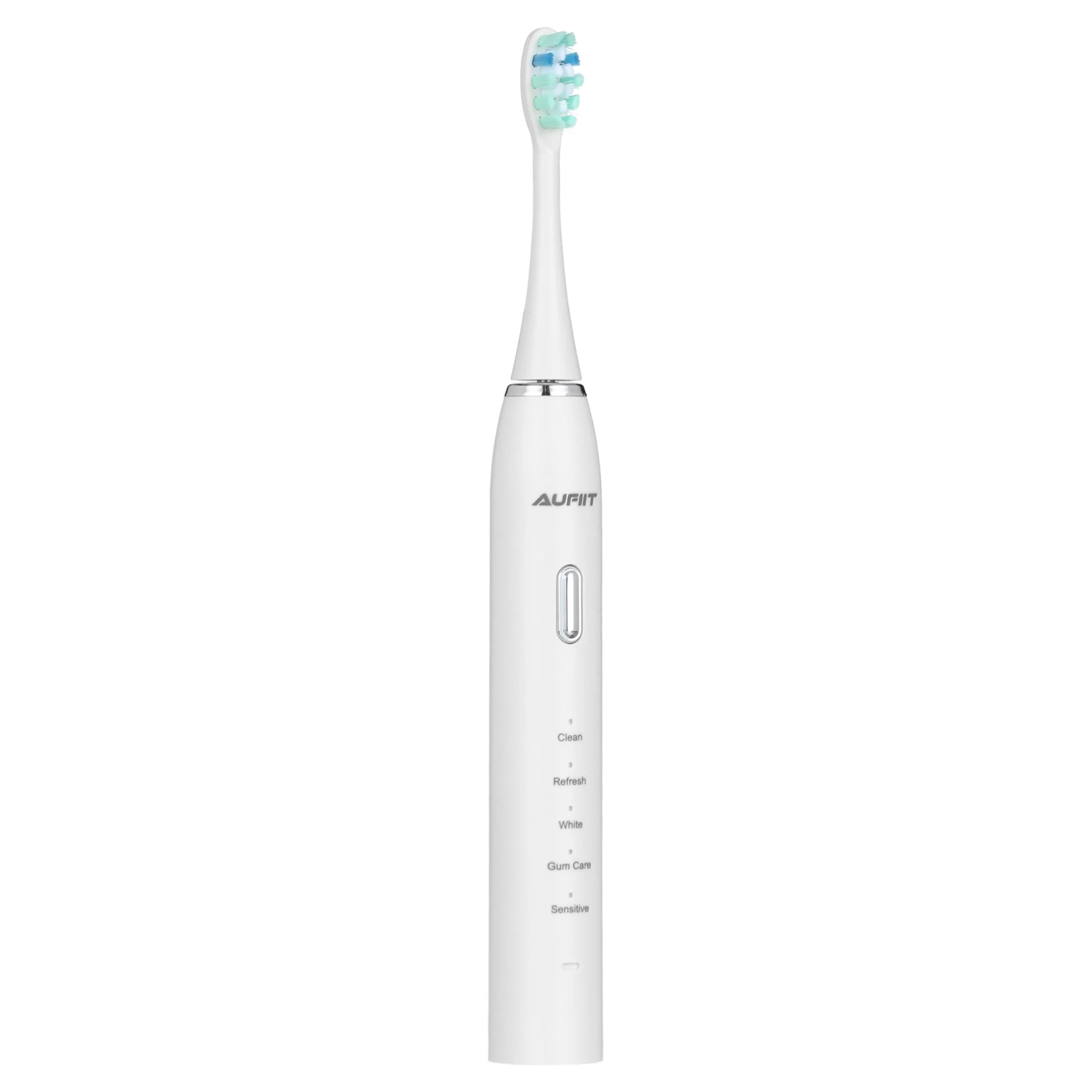 Electric Toothbrush with 8 Brush Heads, Rechargeable Power with 5 Modes & Smart Timer（White）