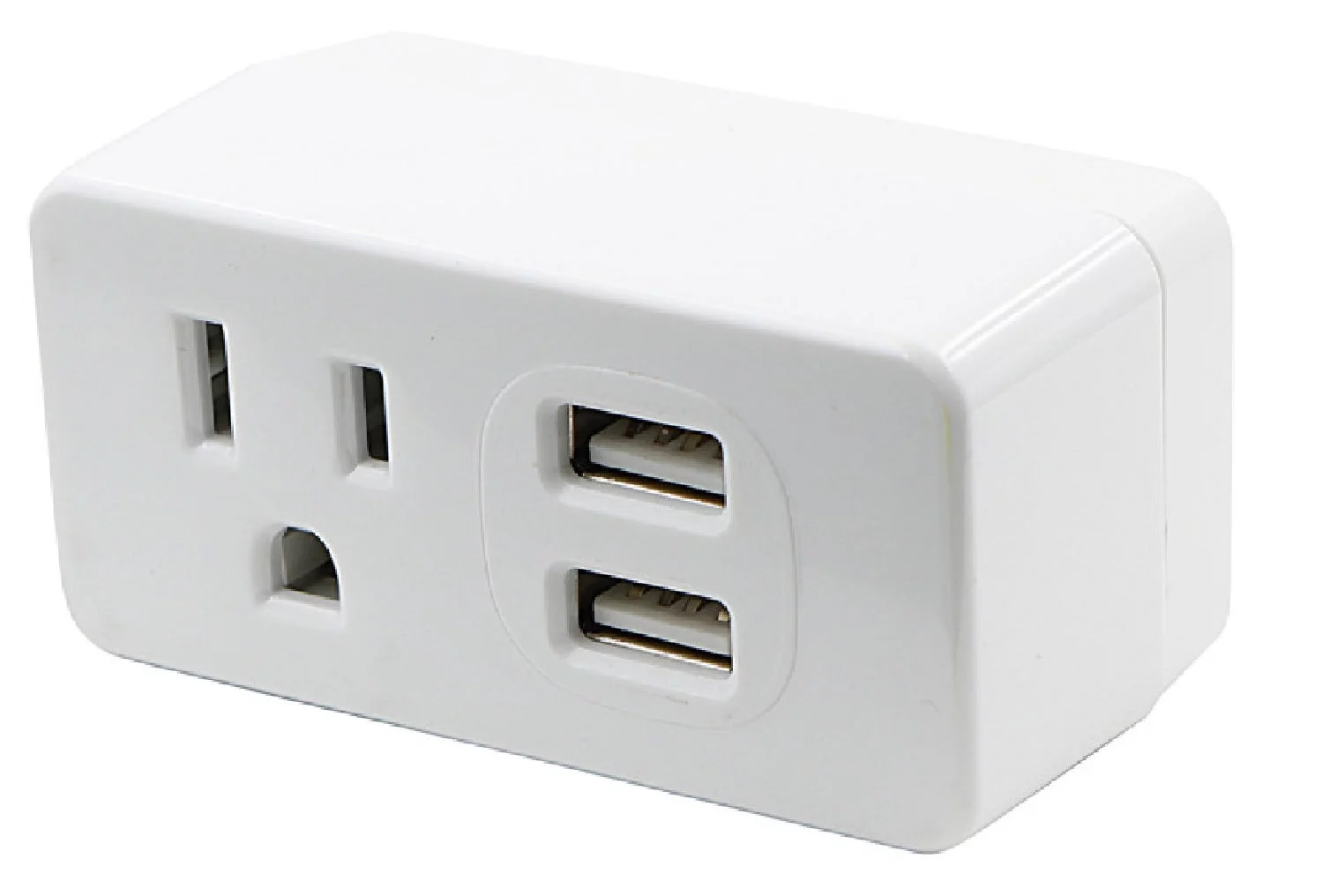 PowerZone ORPBU0012 Outlet Tap and 2-USB Port, 2.1 A, 1-Gang, Each