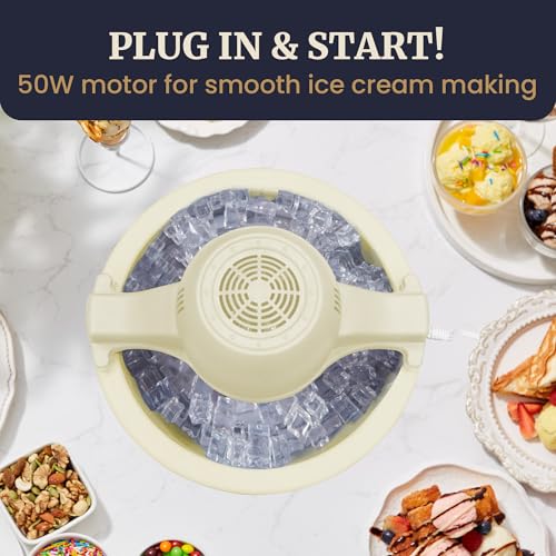 Elite Gourmet Maxi-Matic EIM-924L 4 quart Old Fashioned Electric Ice Cream Maker, Pine Bucket