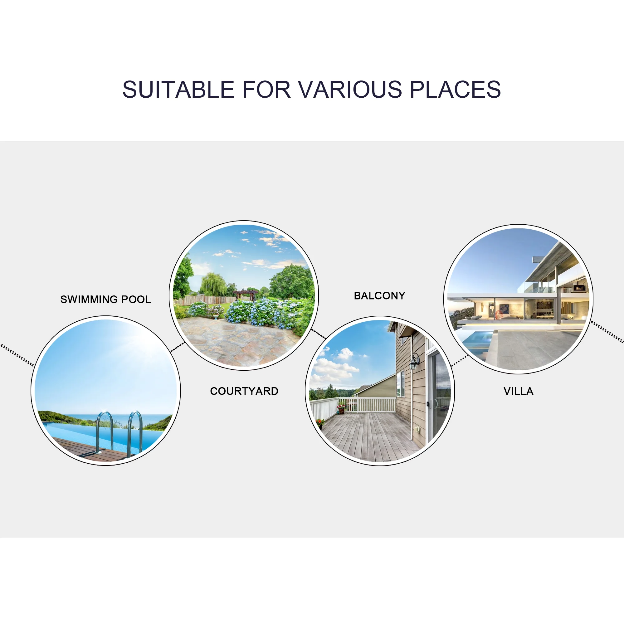 Oasis Casual Emelia 7Pcs Dining Set Six Wicker Spring Chairs,One Tempered Glass Rectangular Table