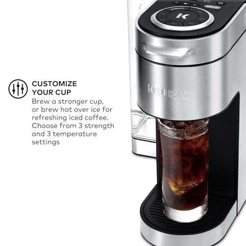 Keurig K-Supreme Plus Single Serve K-Cup Pod Coffee Maker, MultiStream Technology, Customizable Strength and Temperature Settings, Programmable, 78oz Removable Reservoir, Stainless Steel