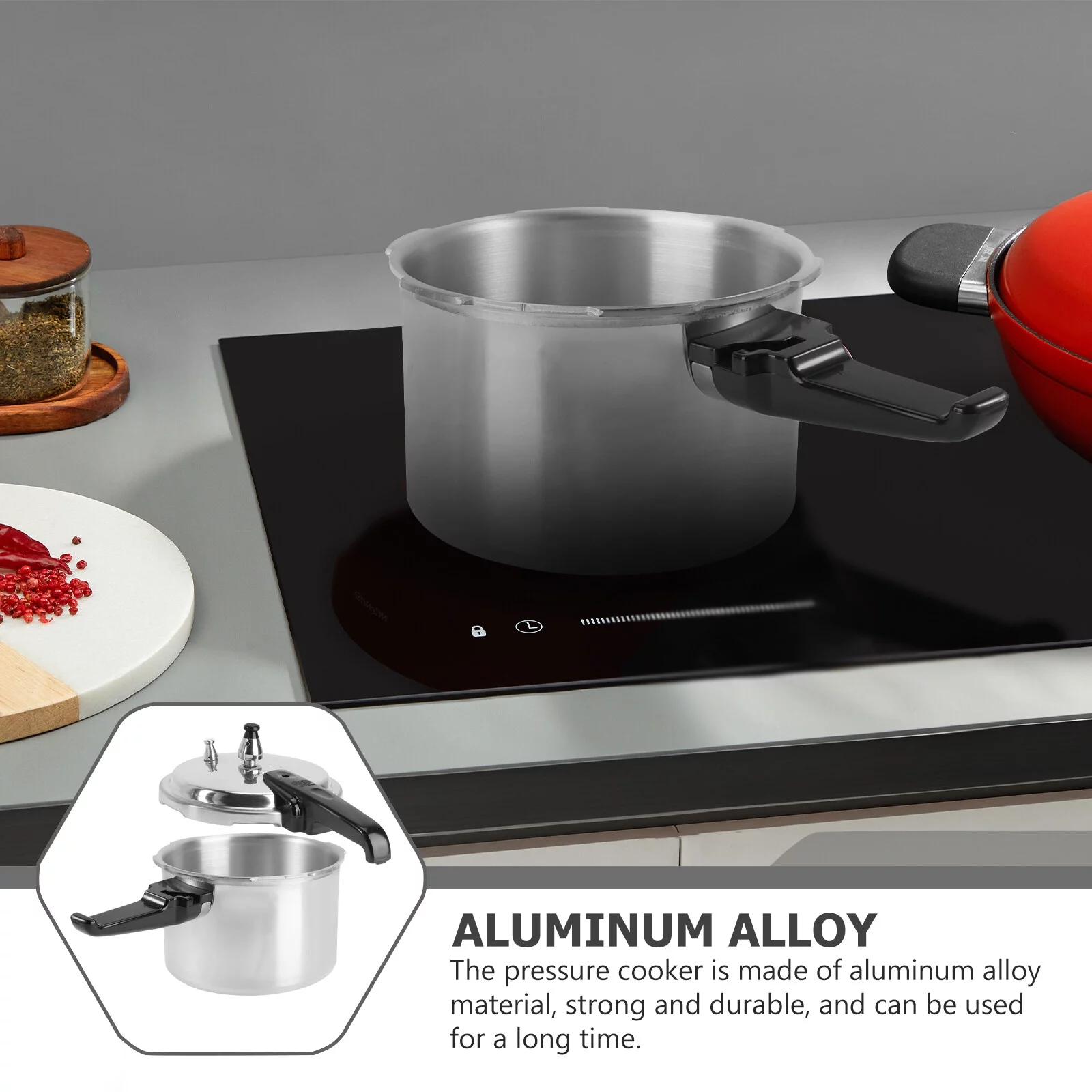 Gas Induction Cooker  Pressure Cooker Mini Pressure Cooker Cooking Pot Silver