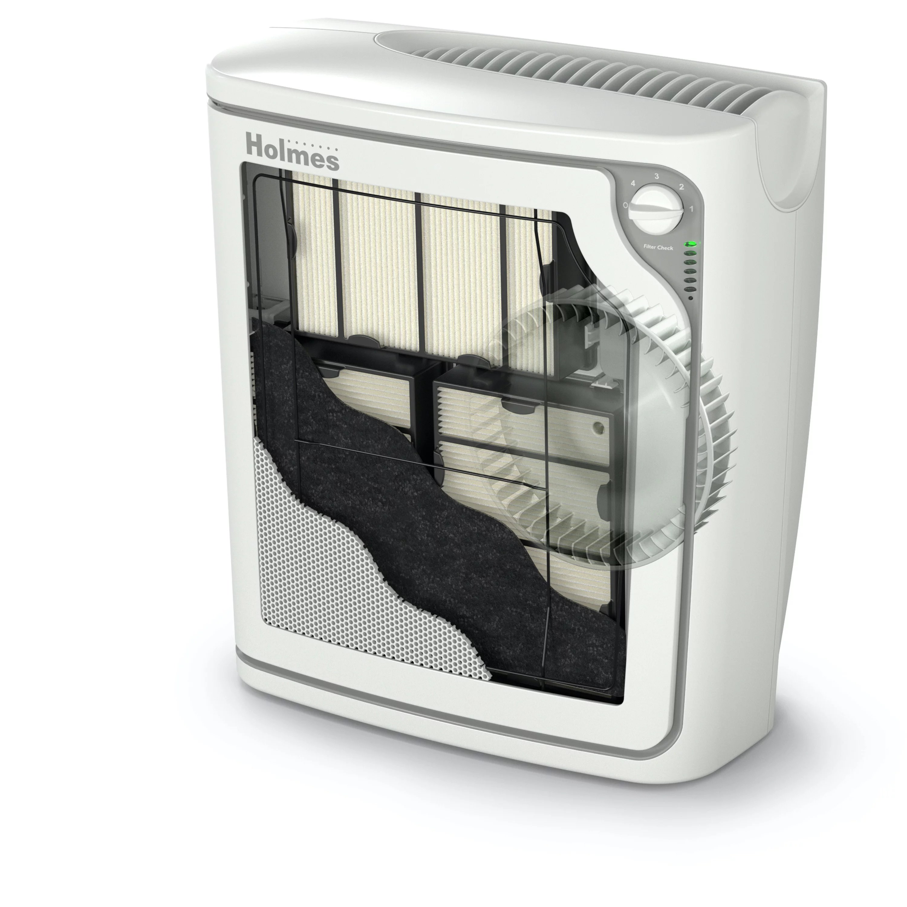 Holmes True HEPA Console Air Purifier, Filter Life Bar and Quiet Operation, Large Room Air Purifier