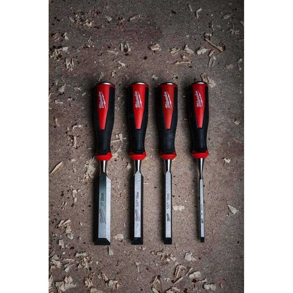 Milwaukee Beveled Edge Chisels Set 4 Piece