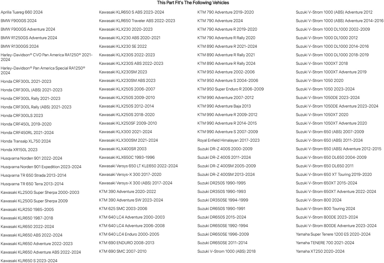 Tusk Excursion Rackless Luggage System w/X-Small Dry Duffel & Bottle Holders Standard Heat Shield Black/Tan For KTM 990 Adventure 2007-2012