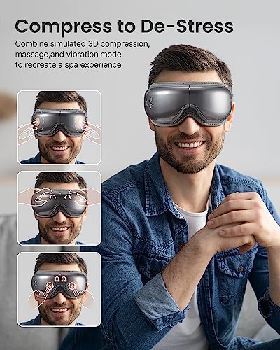 RENPHO Eyeris 1 Eye Massager with Heat, Mothers Day Birthday Gifts for Mom Dad Women Men Her Him, FSA HSA Eligible Eye Care, Smart Eye Mask for Relax Eye, Reduce Eye Strain