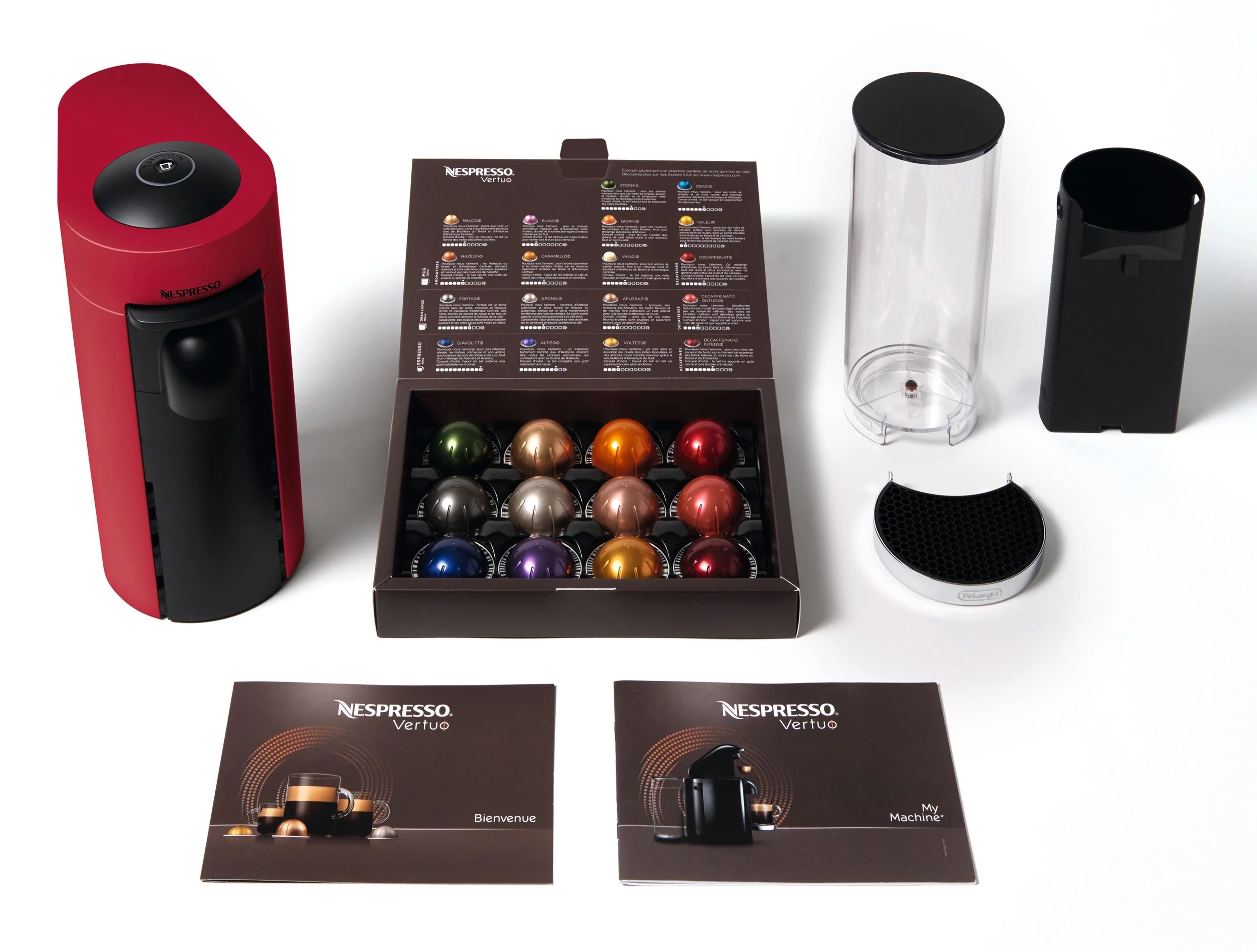 Nespresso VertuoPlus Coffee and Espresso Maker by De'Longhi, Cherry Red