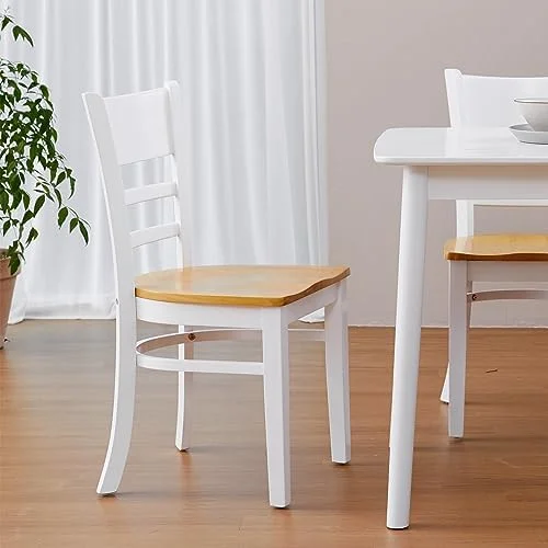 RUNFAYBIU Aslan 29.5" Square Wooden Dining Table/Mid Century Modern Solid Wood Kitchen Desk (Black)