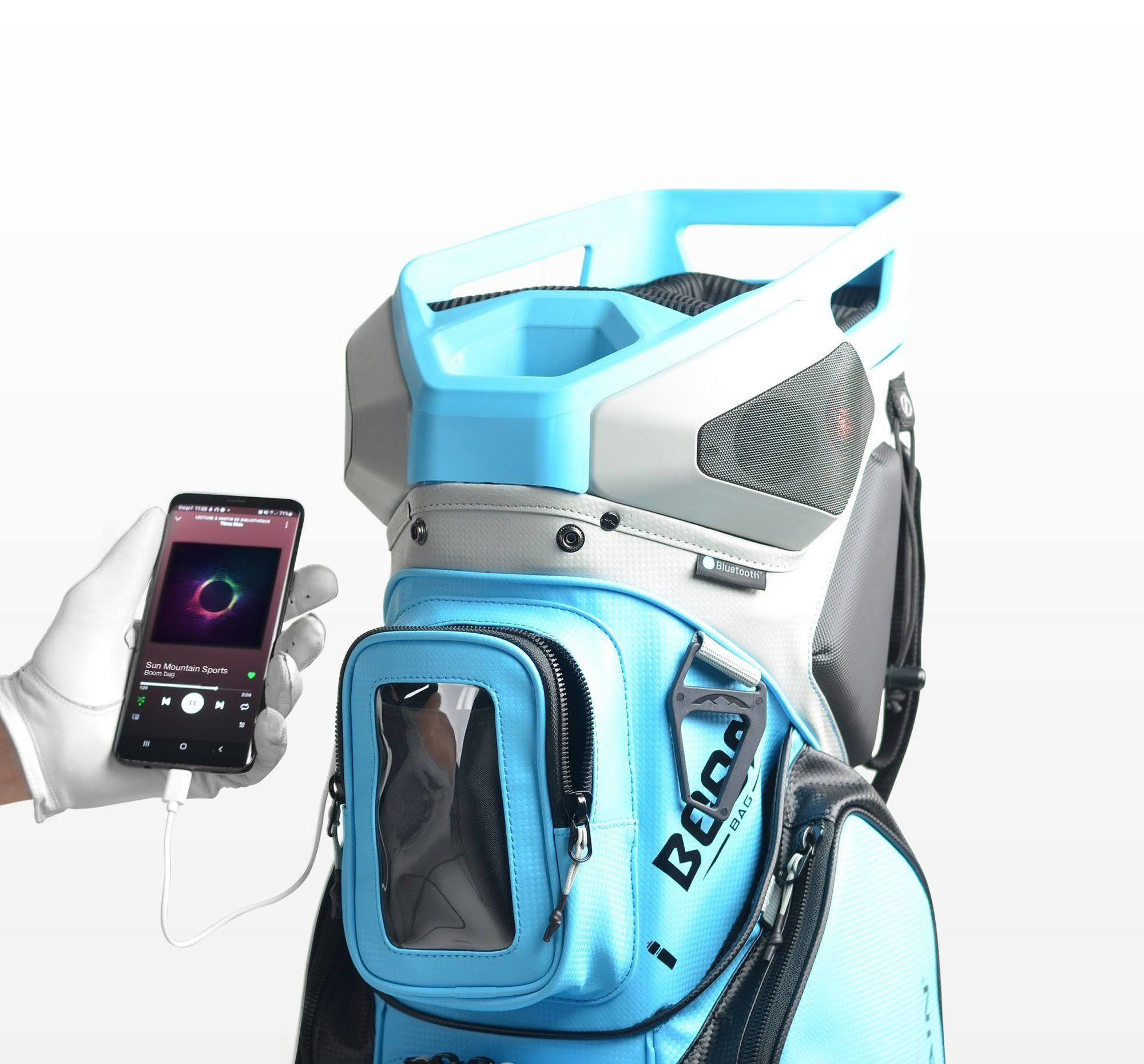 Sun Mountain Boom Cart Bag, Gray/Garnet/Black