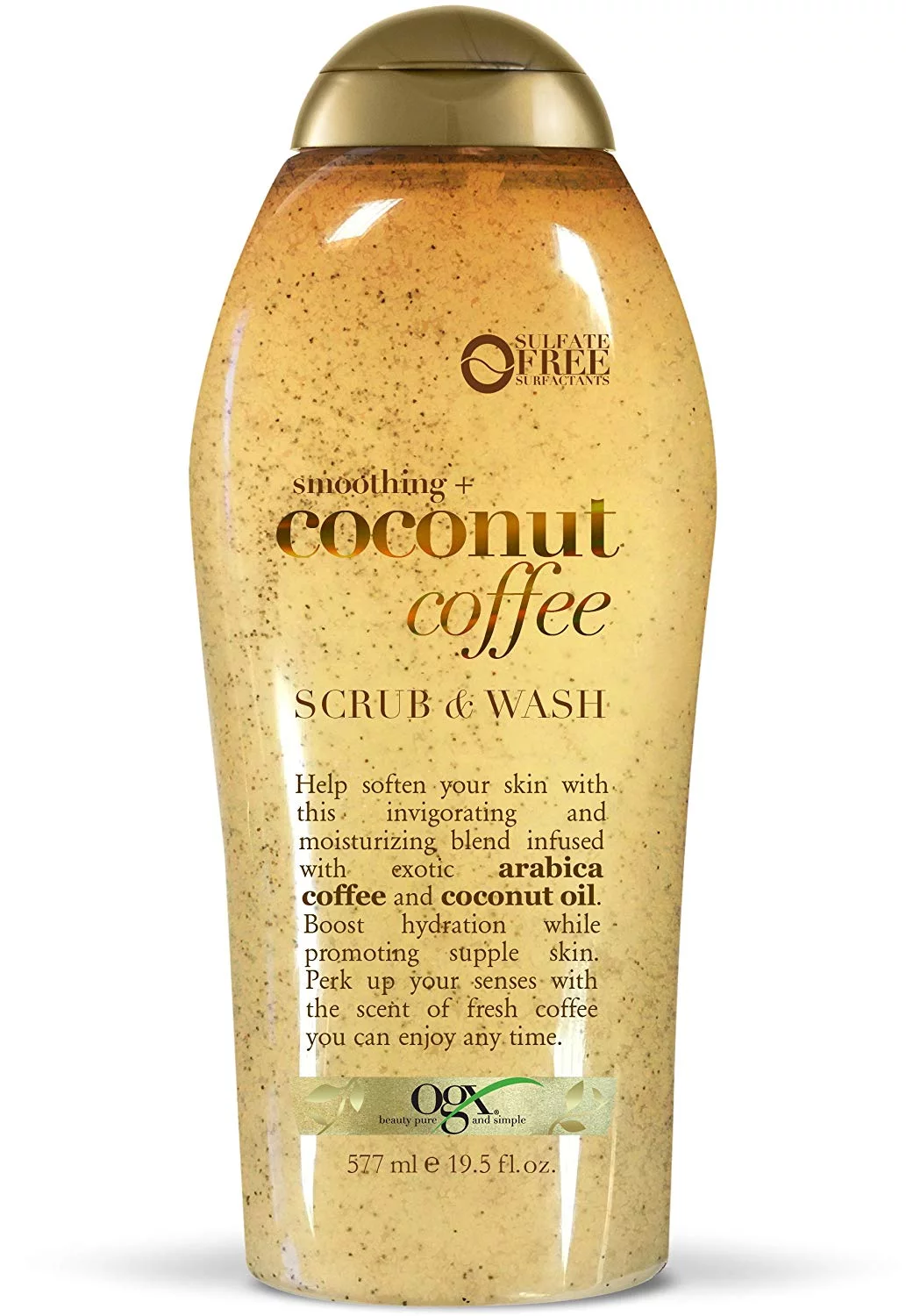 5 Pack OGX Smoothing + Coconut Coffee Body Scrub & Wash 19.5 Ounce