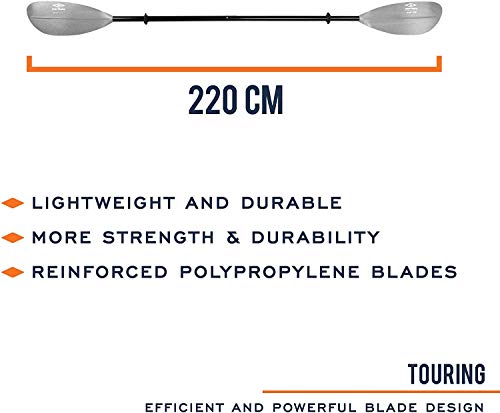 Carlisle Magic Plus Kayak Paddle with Polypropylene Blades and Wrapped Fiberglass Shaft