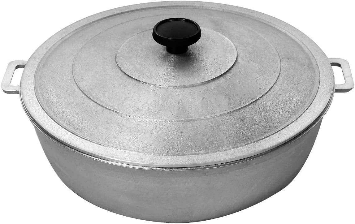 Uniware 9900 Super Quality Aluminum Caldero Dutch Oven 7.2 QT Silver (32cm (12.6-Inch))