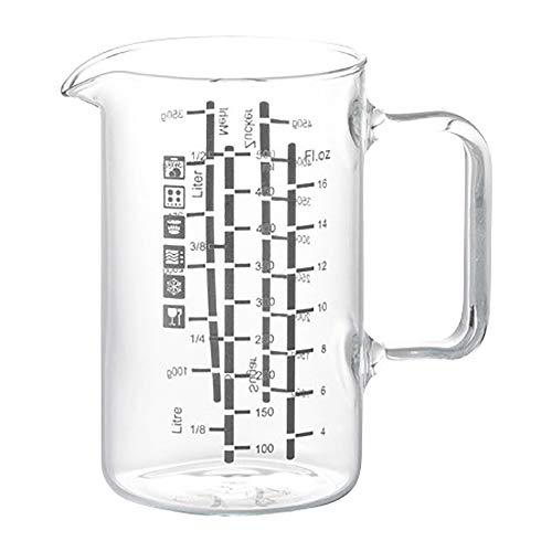SIMAX SI30 Measuring Cup, Clear, 16.9 fl oz (500 ml), Heat Resistant