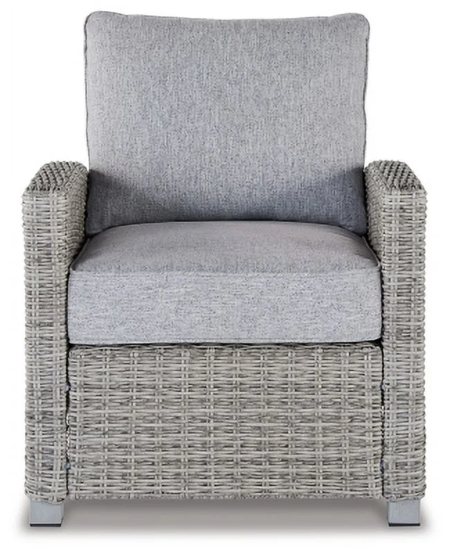 Signature Design by Ashley Casual Naples Beach Lounge Chair with Cushion  Light Gray