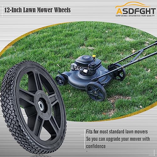 Lawn Mower Wheels 6 Inch (2-pack) Fits Most Standard push Lawn Mowers, Inner and outer bearing structure - Includes Bolts, Nuts. (Also available in 7 in, 8 in, 10 in, 12 in and 14 in wheels)