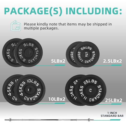 Barbell Weight Set, Cast Iron 1