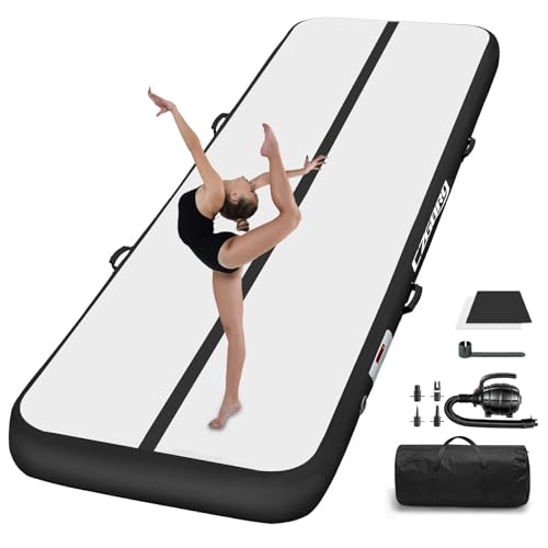 Air Mat Tumble Track, Gymnastics Mats Tumbling Track with Electric Air Pump for Home Use Cheerleading Training Kids Gym Yoga