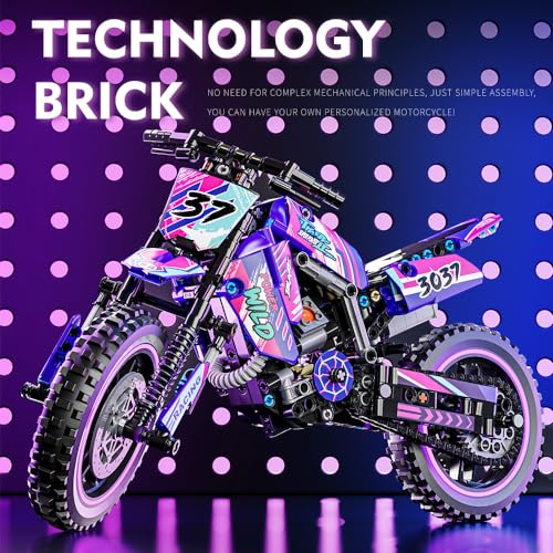 Mesiondy Motorcycle Building Block Set - 476 PCS Collectible Motorcycle Display Model,Motorbike Toy Collection Brick Kit for Adults Kids Boys Ages 6 7 8 9 10 11 12+ Years Old ﻿
