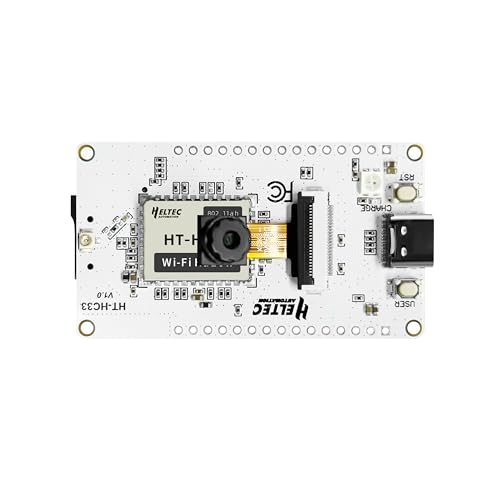 Heltec ESP32-S3 Wi-Fi HaLow Camera HT-HC33 Development Board 1KM Long-Range 32Mbps IoT Board w/300-Pixel Wide-Angle Camera Low Power Arduino-Compatible SD Slot Type-C Bluetooth(camera 21MM 120 degree)