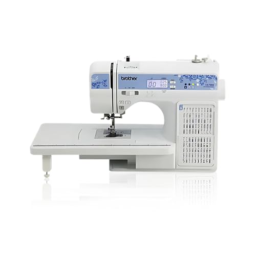 Brother CS7205 Computerized Machine, 150 Built Stitches, 1 Font, Wide Table, 11 Sewing Feet, White