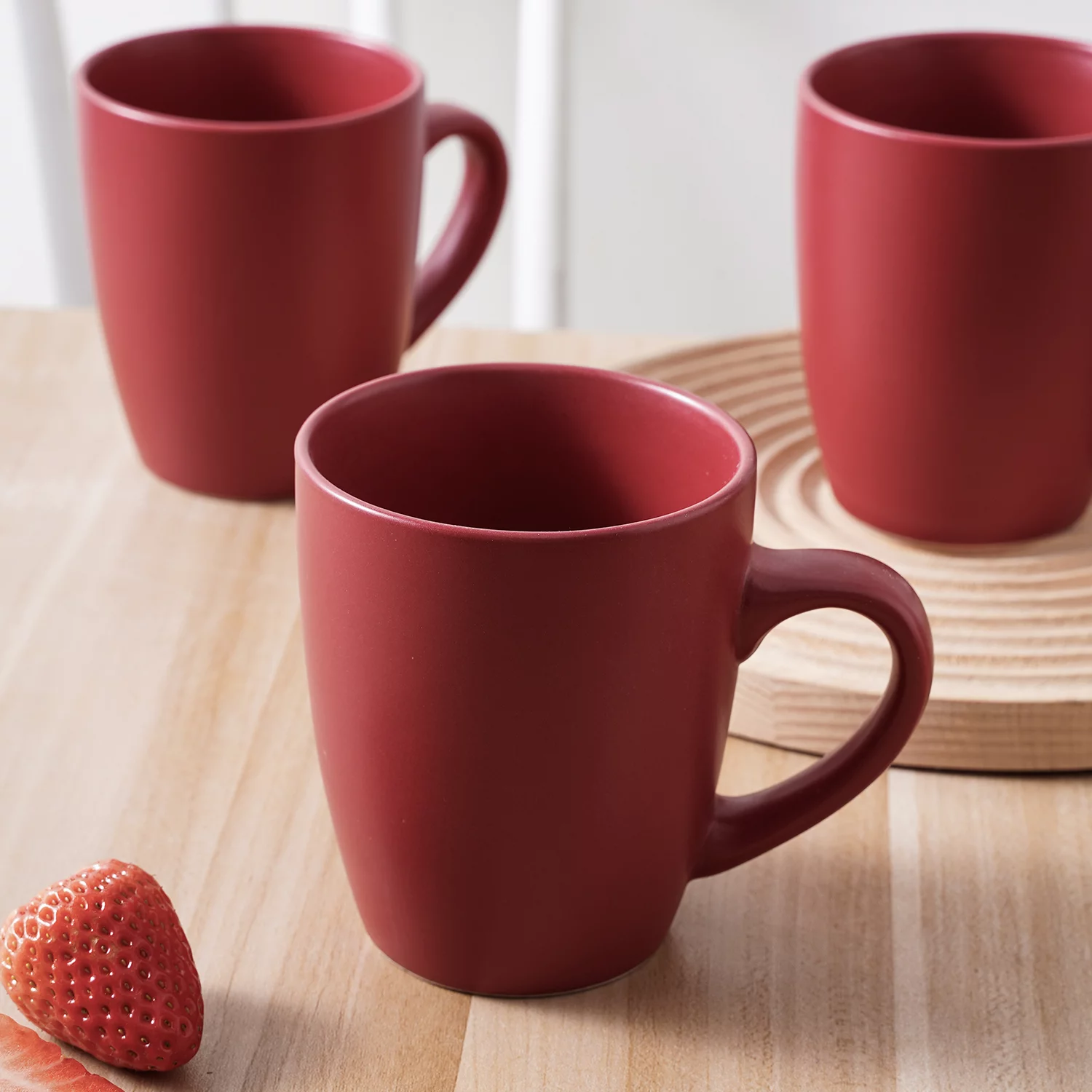 Stone Lain Michelle 32-Piece Dinnerware Set Stoneware, Red