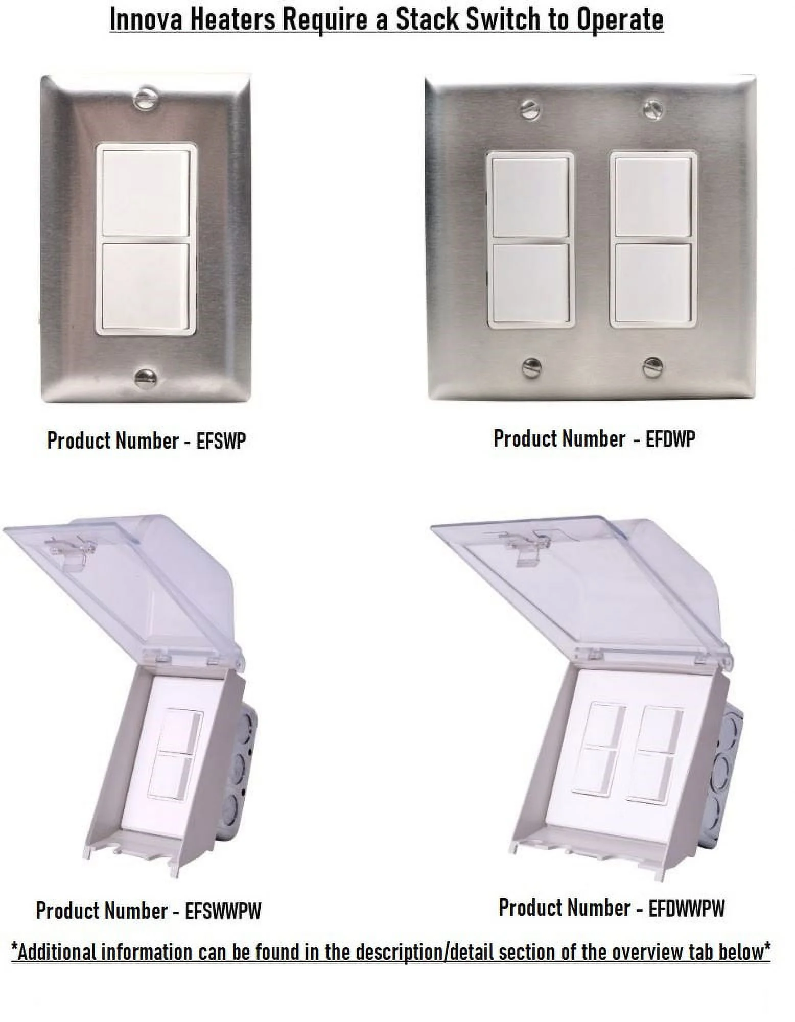 Innova-5000 Watt Electric Infrared Dual Element Heater-208 Voltage-White Finish-Clover Decorative Fascia-Outdoor Wall Mount Electric Heater-EF50208W2