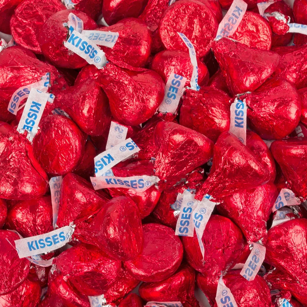 Red Hershey Kisses 1lb bag