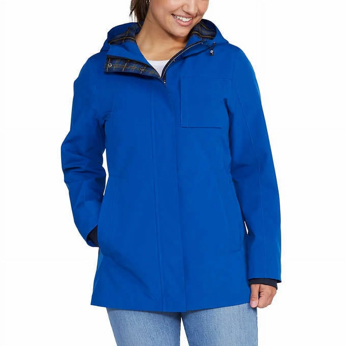 Pendleton Womens Waterproof Breathable Rain Trail Jacket (Blue, Medium)