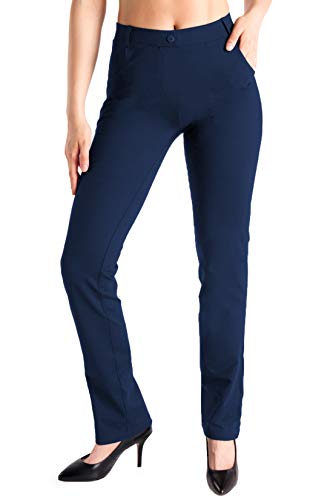 Yogipace,Belt Loops,Women's Petite/Regular/Tall Straight Leg Yoga Dress Pants