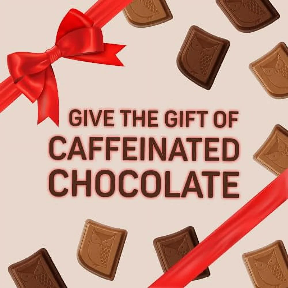 AWAKE - Caffeinated Chocolate Bites - Coffee Alternative - Low Calorie Snacks - Bite Size Energy Bars - 50mg of Caffeine in Each Bite - Non GMO - Gluten Free - Caramel Chocolate - 50 Bites