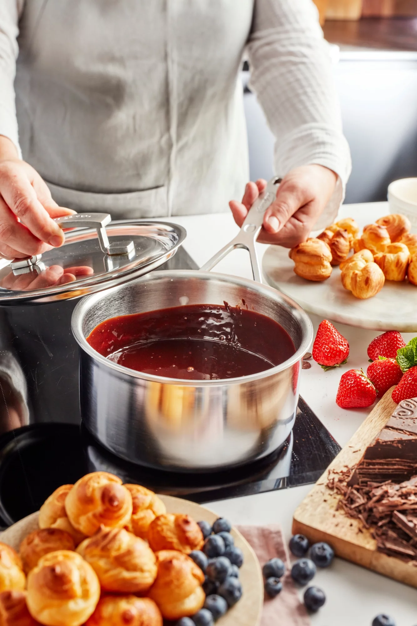 Demeyere Industry 5-Ply Stainless Steel Saucepan