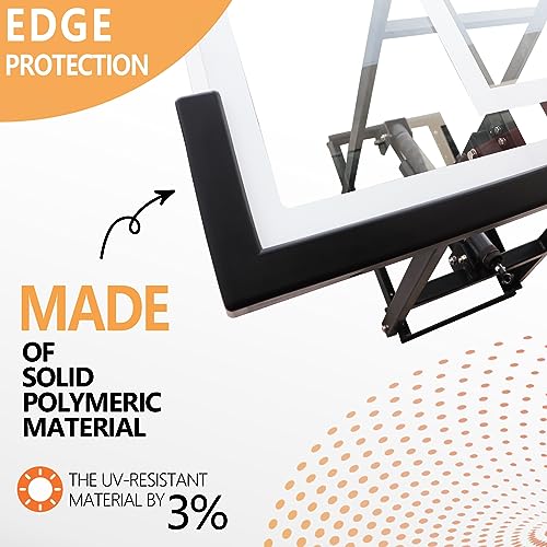 PROGOAL Basketball Hoop Garage Wall Mounted Adjustable-Height, with 60''x36''Tempered Glass Backboard, Pro-Style Breakaway Rim, Durable Bracket and All Weather Net