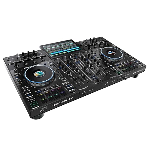 Denon DJ PRIME 4+ Standalone DJ Controller with Stem Separation on 4 Decks, Wi-Fi Streaming, Drop Sampler Mixer, 10.1