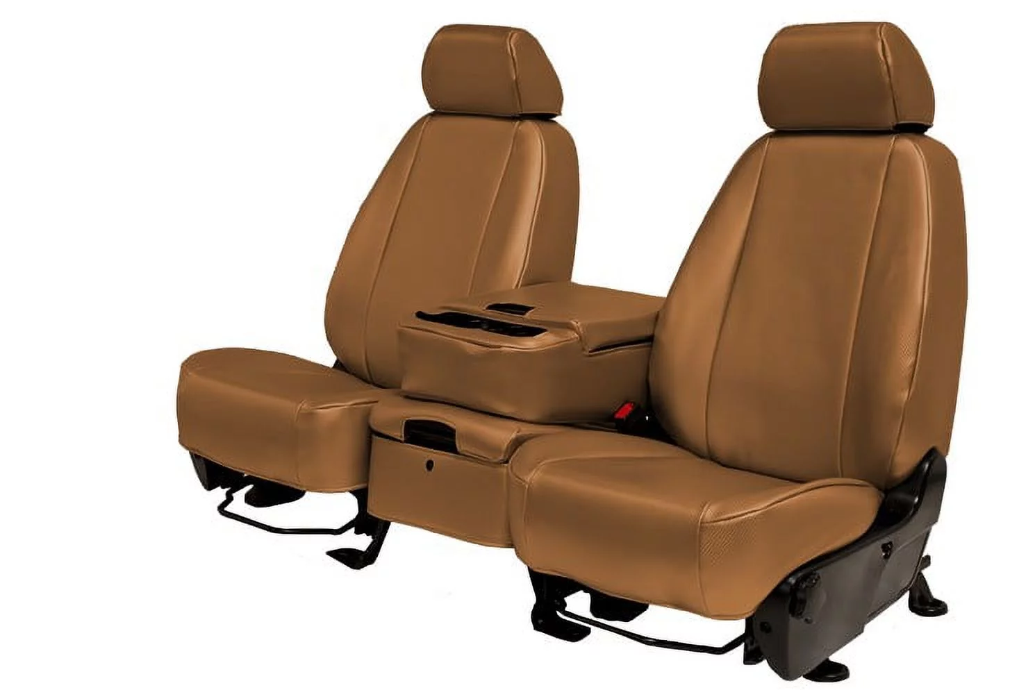 CalTrend Front Buckets Carbon Fiber Seat Covers for 1996-1999 Saturn SL2 - ST315-06FA Beige Insert and Trim