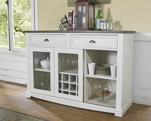 , Server - Dark Oak & White Servers, Sideboards & Buffets