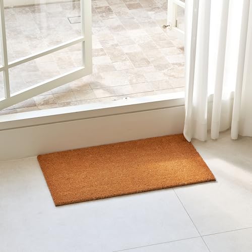 KANKUN Coco Coir Door Mat with Heavy Duty Backing, Welcome Doormat (17