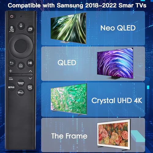 Replacement for Samsung Smart TV Remote,Voice Control Compatible with 2022 BN59-01385A(Solar Version),for Most 2018 to 2022 Smasung Crystal UHD QLED The Frame QLED 4K 8K Smart TVs