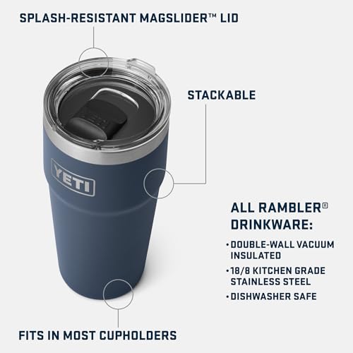YETI Rambler 30 oz Stackable Tumbler, Stainless Steel, Vacuum Insulated with MagSlider Lid