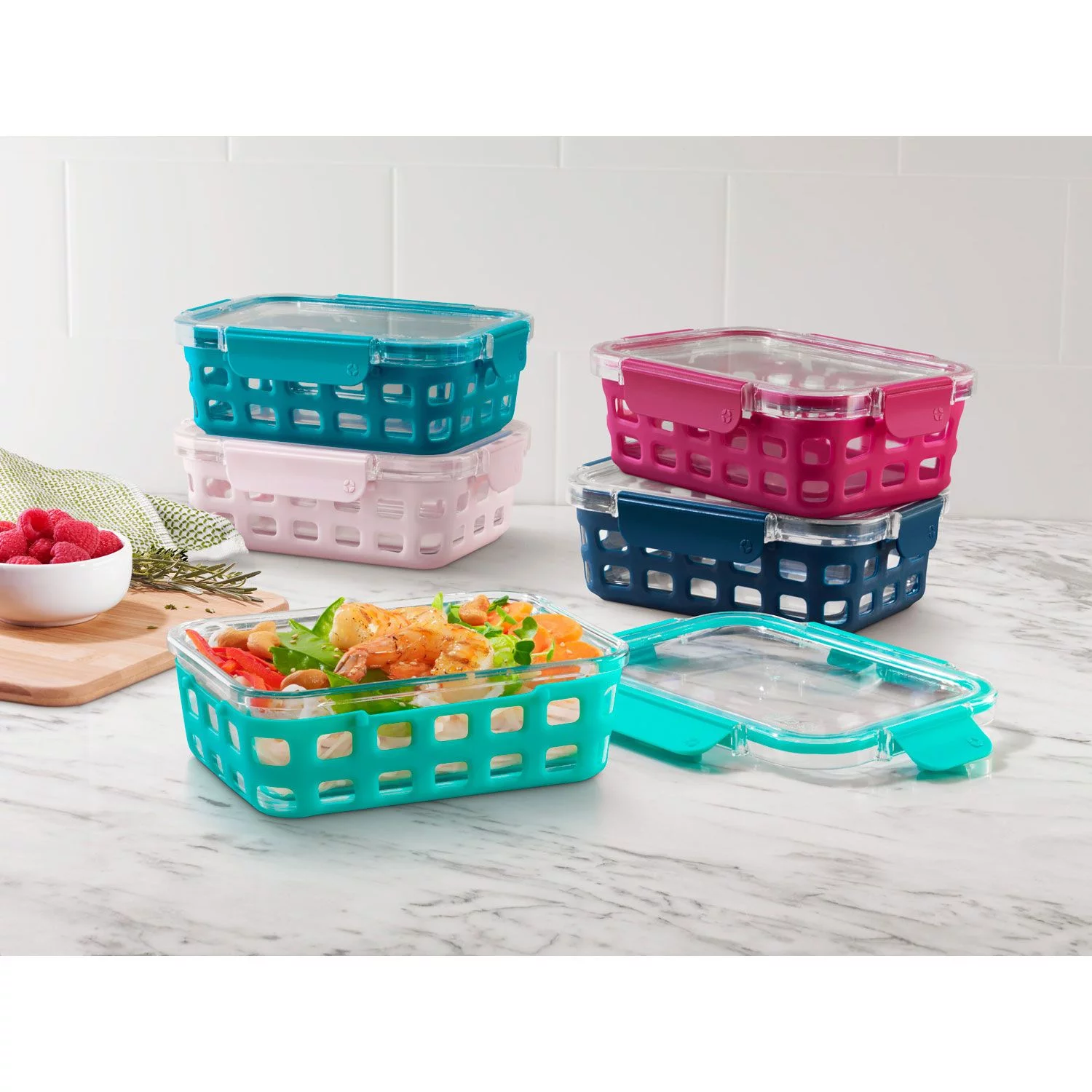 Ello DuraGlass 10-Piece Leak-Proof Meal Prep Containers Set